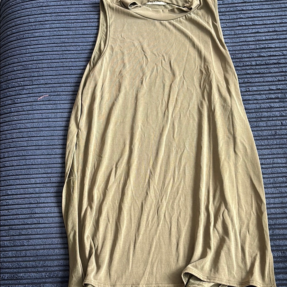 Olive Green Sleeveless Dress